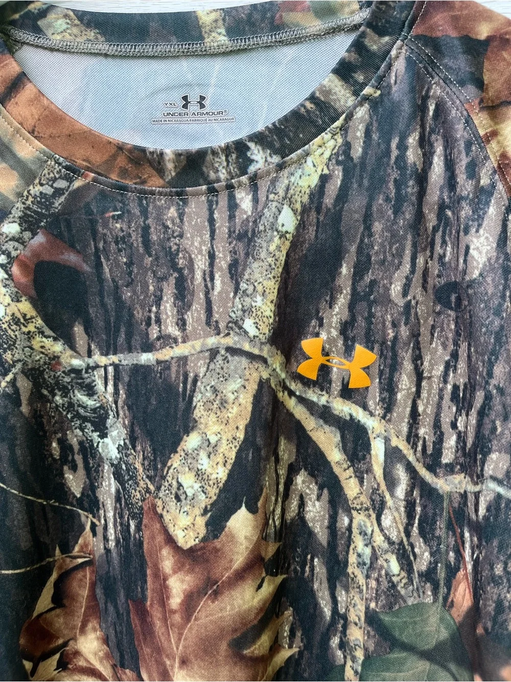 Under Armour Men’s Long-Sleeve Camo Performance Shirt - Brown/Green